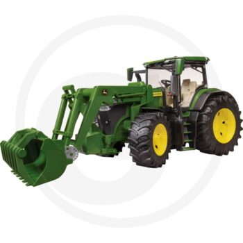 Zabawka ciągnik John Deere 7R 350 z ładowaczem czołowym od Bruder