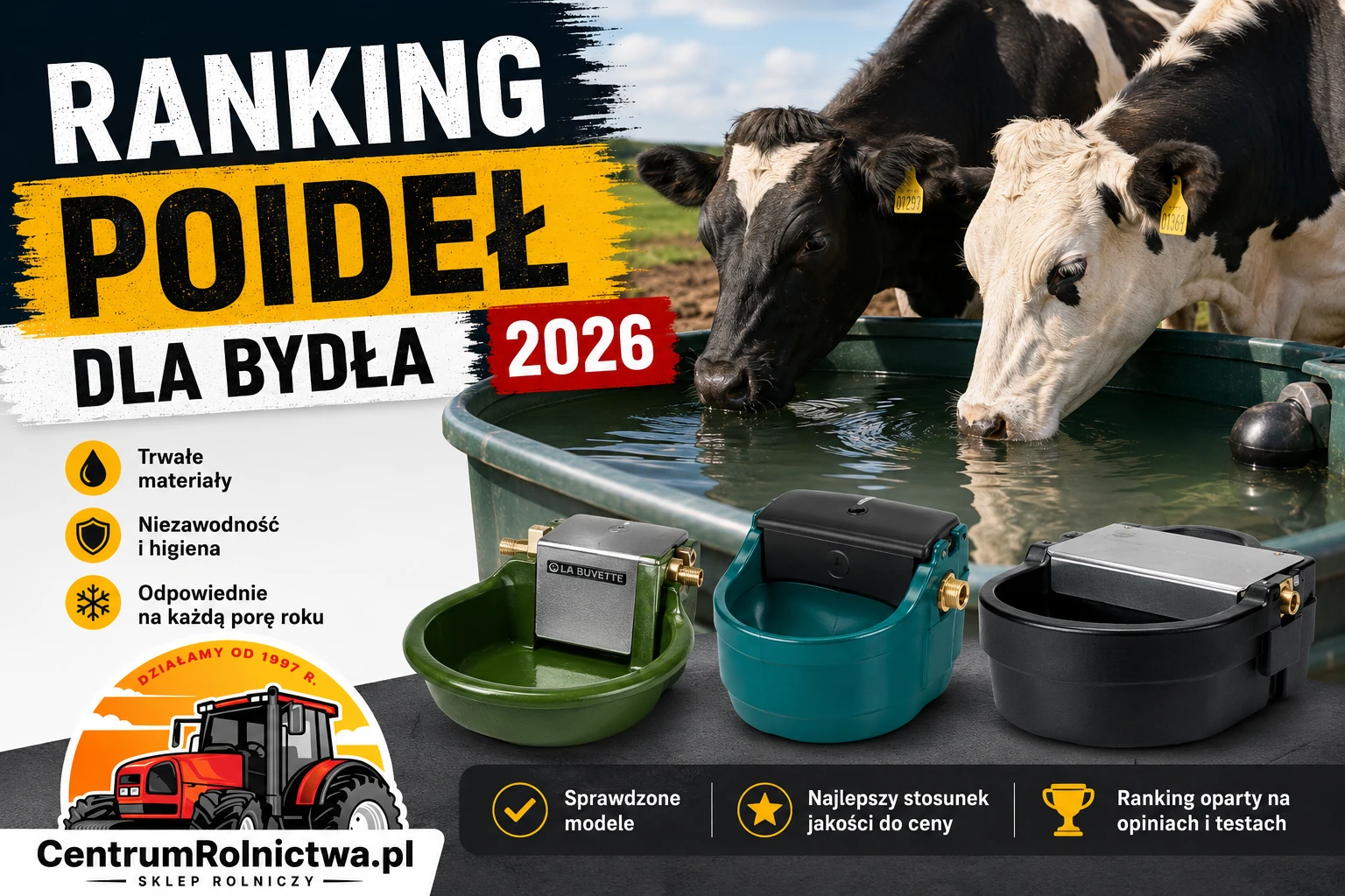 Ranking poideł dla bydła 2026 – najlepsze poidła pływakowe